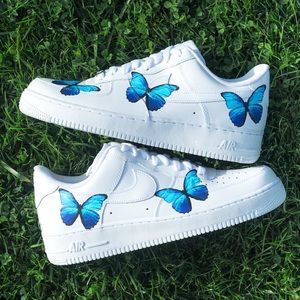 Blue butterfly custom af1